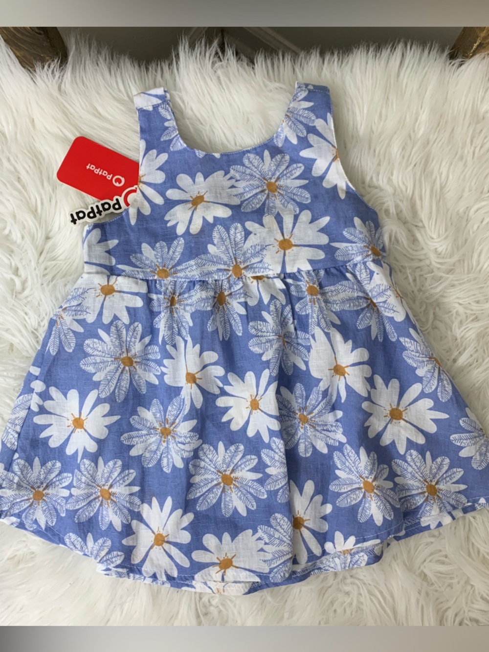 PatPat Blue Daisy Print Toddler Dress Size 18-24M